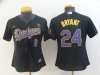 Women's Los Angeles Dodgers #8/24 Kobe Bryant Black/Purple 2020 KB Cool Base Jersey