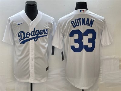 Los Angeles Dodgers #33 James Outman White Cool Base Jersey