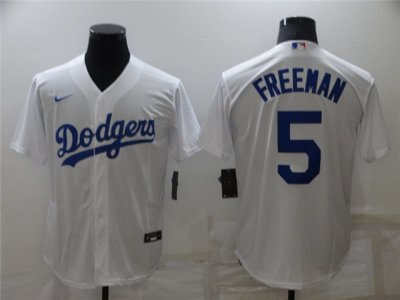 Los Angeles Dodgers #5 Freddie Freeman White Cool Base Jersey
