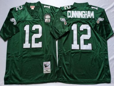 Philadelphia Eagles #12 Randall Cunningham 1992 Throwback Green Jersey