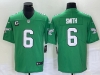 Philadelphia Eagles #6 DeVonta Smith Kelly Green C Patch Vapor Limited Jersey