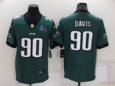 Philadelphia Eagles #90 Jordan Davis Green Super Bowl LVII Limited Jersey