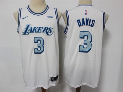 Los Angeles Lakers #3 Anthony Davis 2020-21 White City Edition Swingman Jersey