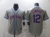 New York Mets #12 Francisco Lindor Gray Cool Base Jersey