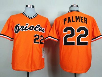 Baltimore Orioles #22 Jim Palmer Throwback Orange Jersey