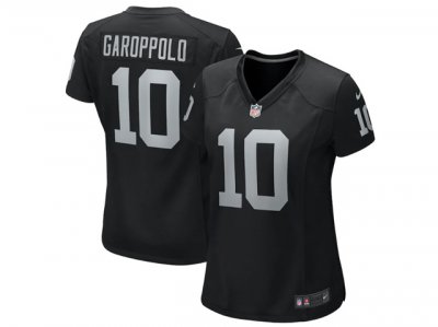 Womens Las Vegas Raiders #10 Jimmy Garoppolo Black Vapor Limited Jersey