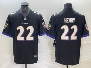 Baltimore Ravens #22 Derrick Henry Black Vapor Limited Jersey