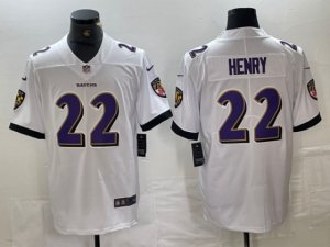 Baltimore Ravens #22 Derrick Henry White Vapor Limited Jersey