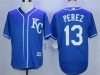 Kansas City Royals #13 Salvador Perez Alternate Royal Blue Cool Base Jersey
