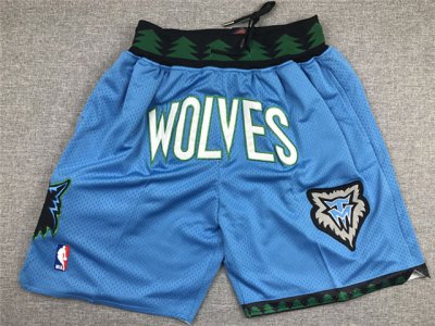 Minnesota Timberwolves Just Don Wolves Blue Basketball Shorts