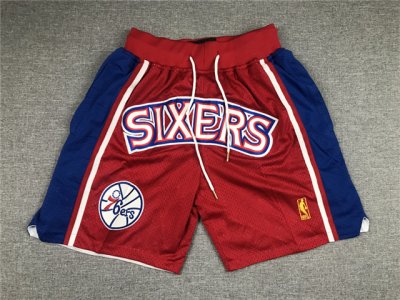 Philadelphia 76ers Just Don Sixers Red Basketball Shorts