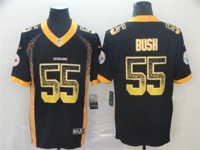 Pittsburgh Steelers #55 Devin Bush Black Drift Fashion Limited Jersey
