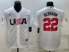 USA #22 Clayton Kershaw White 2023 World Baseball Classic Jersey