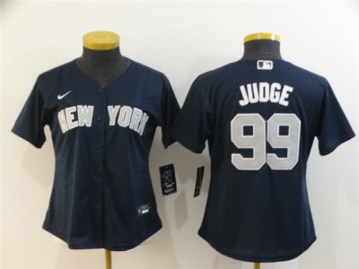 Women's New York Yankees #99 Aaron Judge Navy Cool Base Jersey