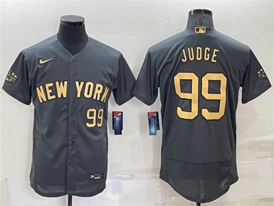 New York Yankees #99 Aaron Judge Charcoal 2022 MLB All-Star Game Flex Base Jersey