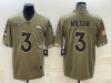 Denver Broncos #3 Russell Wilson 2022 Olive Salute To Service Limited Jersey