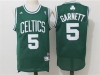 Boston Celtics #5 Kevin Garnett Green Hardwood Classics Jersey