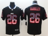 New York Giants #26 Saquon Barkley Black USA Flag Fashion Limited Jersey