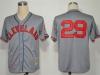 Cleveland Indians #29 Satchel Paige 1948 Throwback Gray Jersey