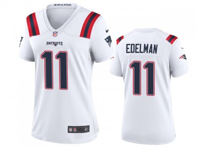 Women's New England Patriots #11 Julian Edelman White Vapor Limited Jersey