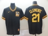 Pittsburgh Pirates #21 Roberto Clemente Throwback Black Jersey