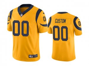 Los Angeles Rams #00 Gold Color Rush Limited Custom Jersey