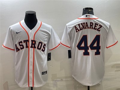 Houston Astros #44 Yordan Alvarez White Cool Base Jersey