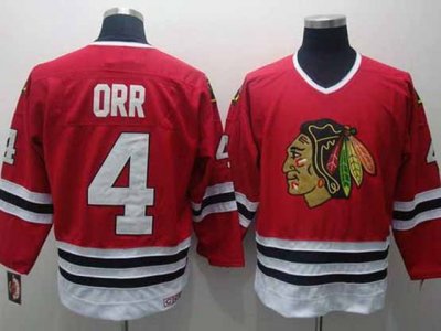 Chicago Blackhawks #4 Bobby Orr CCM Vintage Red Jersey