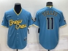 Milwaukee Brewers #11 Rowdy Tellez Powder Blue 2022 City Connect Cool Base Jersey
