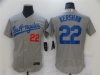 Los Angeles Dodgers #22 Clayton Kershaw Gary 2020 Flex Base Jersey