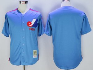 Montreal Expos Blank Blue Throwback Team Jersey