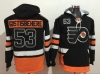 Philadelphia Flyers #53 Shayne Gostisbehere Black Pocket Hoodie Jersey
