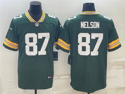 Green Bay Packers #87 Jordy Nelson Green Vapor Limited Jersey
