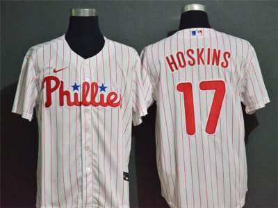 Philadelphia Phillies #17 Rhys Hoskins White Cool Base Jersey