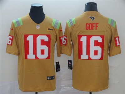 Los Angeles Rams #16 Jared Goff Gold City Edition Limited Jersey