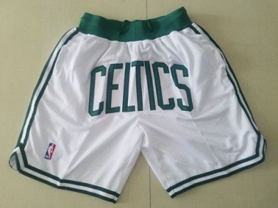 Boston Celtics Just Don Celtics White Basketball Shorts