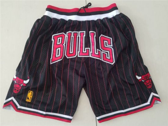 Chicago Bulls Just Don Bulls Black Pinstripe Basketball Shorts