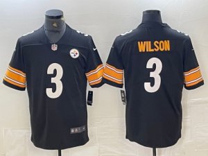 Pittsburgh Steelers #3 Russell Wilson Black Vapor Limited Jersey