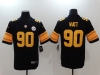 Pittsburgh Steelers #90 T.J. Watt Black Color Rush Limited Jersey
