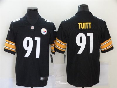 Pittsburgh Steelers #91 Stephon Tuitt Black Vapor Limited Jersey