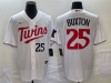 Minnesota Twins #25 Byron Buxton Home White Limited Jersey