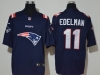 New England Patriots #11 Julian Edelman Blue Fashion Logo No Number On Front Vapor Limited Jersey