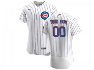 Chicago Cubs Custom #00 White Stripe Flex Base Jersey
