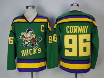 Anaheim Mighty Ducks #96 Charlie Conway CCM Green Movie Jersey