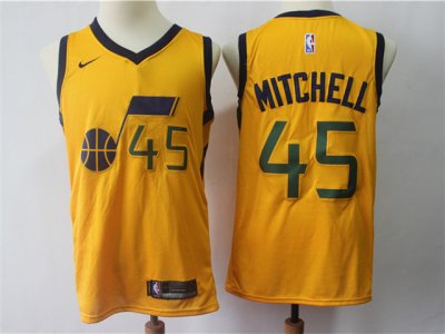 Utah Jazz #45 Donovan Mitchell Gold Swingman Jersey