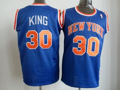 New York Knicks #30 Bernard King Throwback Blue Jersey