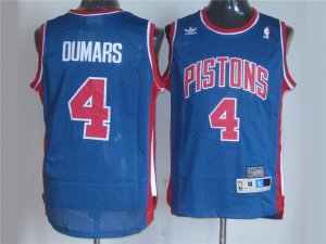 Detroit Pistons #4 Joe Dumars Blue Hardwood Classics Jersey