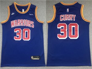 Golden State Warriors #30 Stephen Curry 2021-22 Blue Classic Edition Swingman Jersey