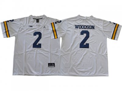 NCAA Michigan Wolverines #2 Charles Woodson White College Football Jersey
