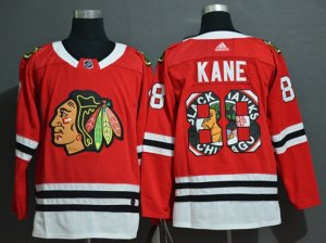 Chicago Blackhawks #88 Patrick Kane Red Fashion Printing Adidas Jersey